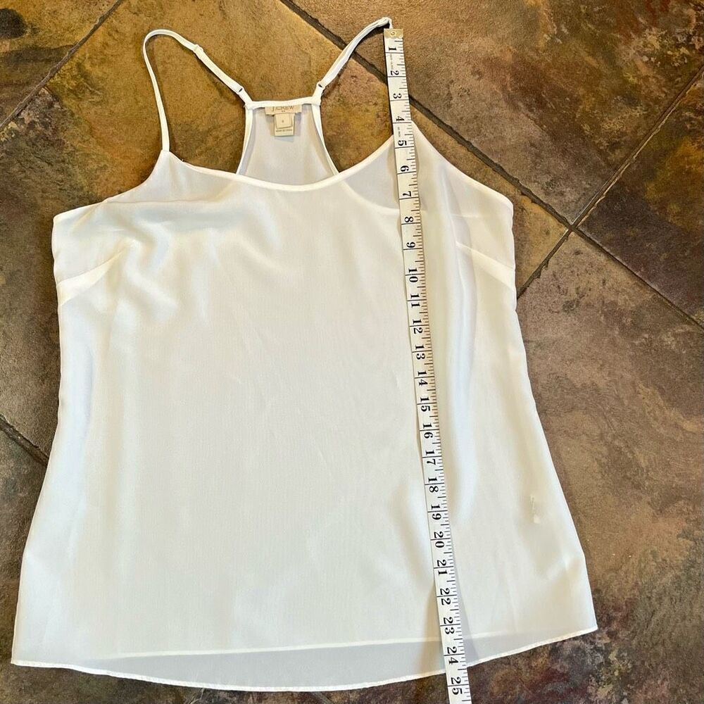 J. Crew Razorback Spaghetti Strap Soft White Tank 8 - Picture 5 of 8
